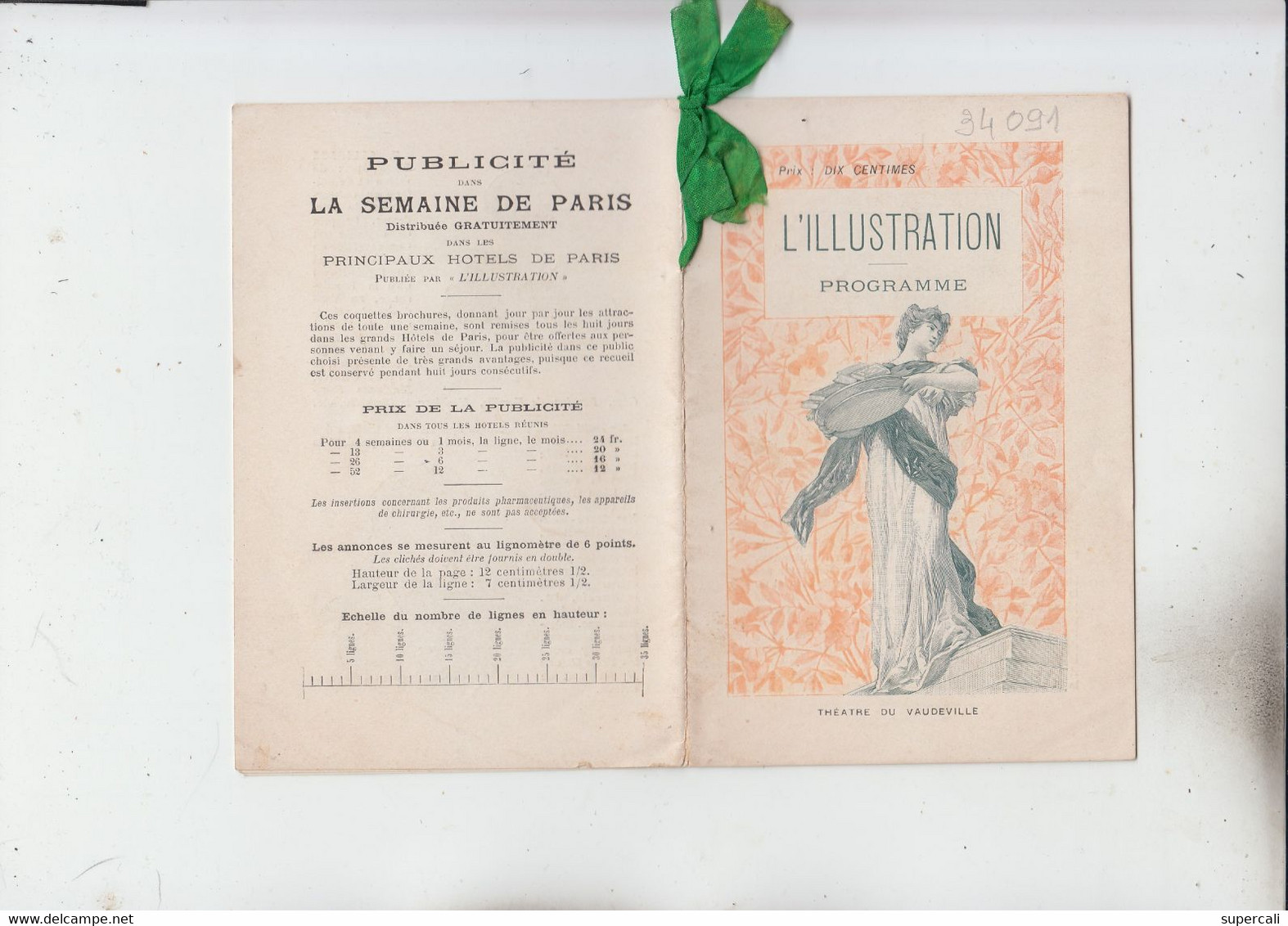 RT34.091  L'ILLUSTRATION. PROGRAME THEATRE DU VAUDEVILLE 1898 - Journaux Anciens - Avant 1800