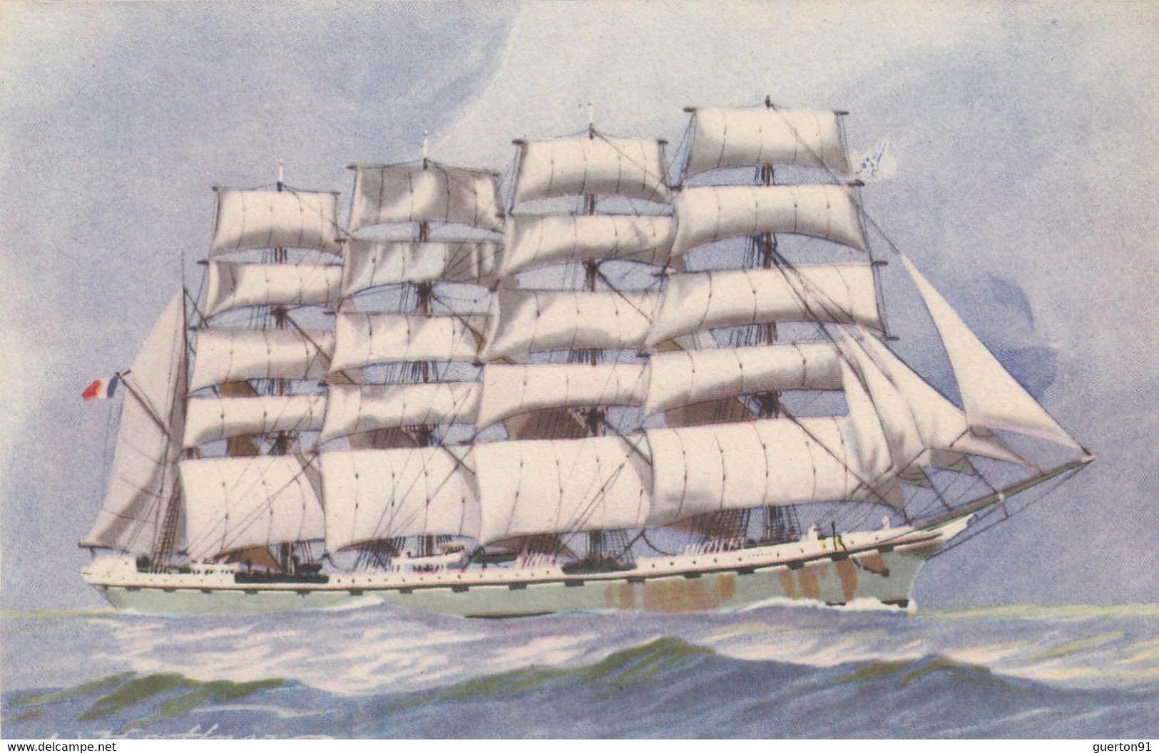 CPA ( Illustrateur Bateau) HAFFNER   Cinq Mats Barque La France (b Theme 6) - Haffner