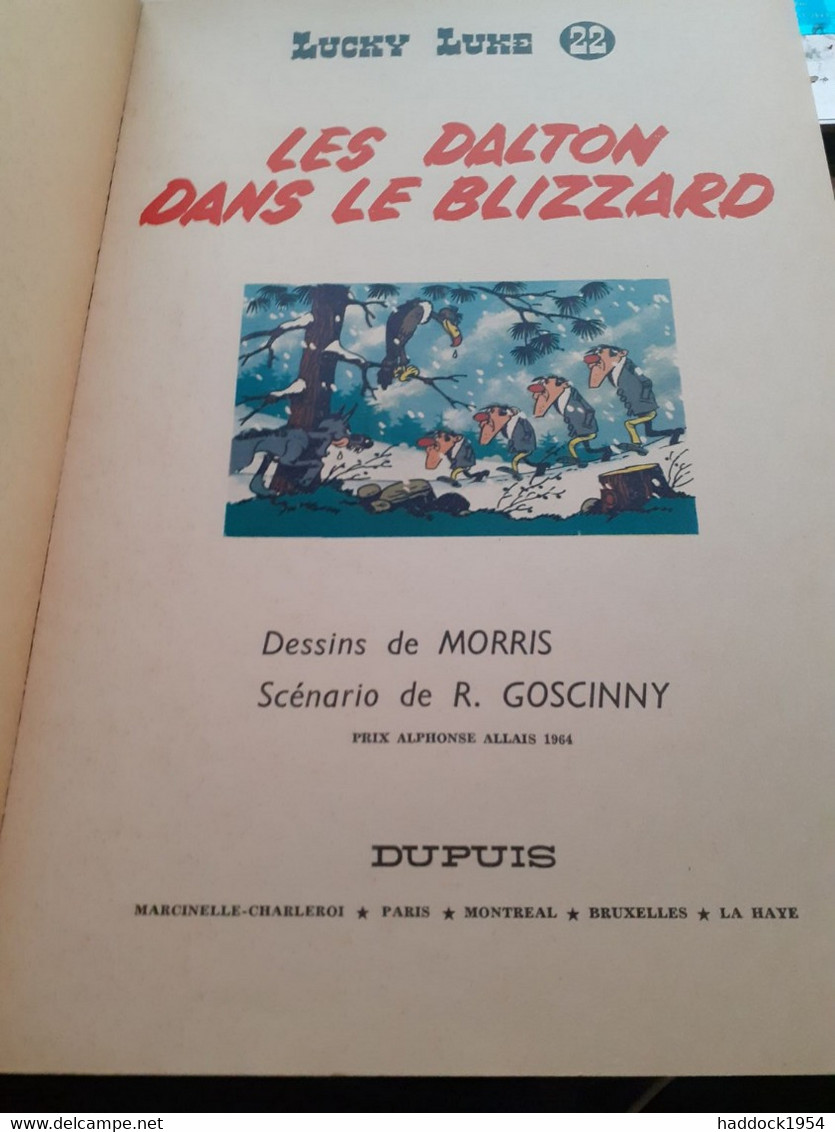 Les Dalton Dans Le Blizzard LUCKY LUKE MORRIS GOSCINNY Dupuis 1965 - Lucky Luke