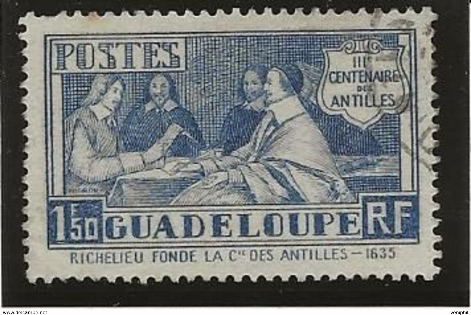 GUADELOUPE - N° 129 OBLITERE  - ANNEE 1935 COTE : 14 € - Usati