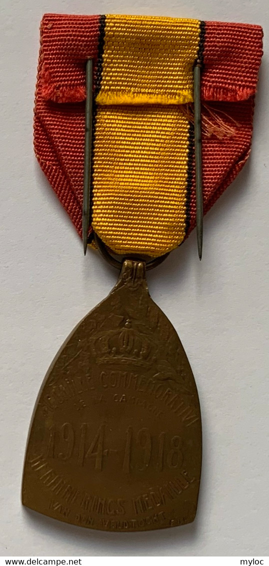 Militaira. Médaille Décoration Belge Guerre 14-18. Médaille Commémorative. - Belgio