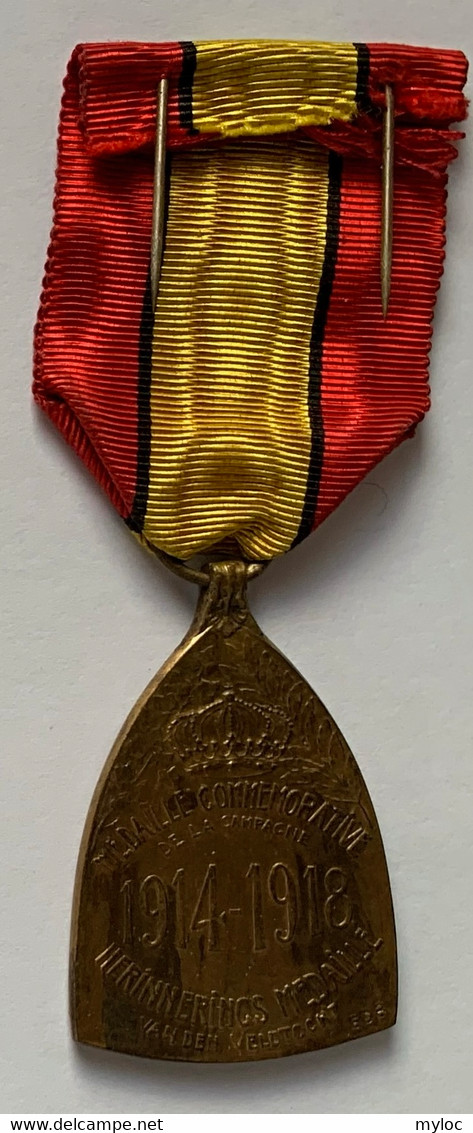 Militaira. Médaille Décoration Belge Guerre 14-18. Médaille Commémorative. - Belgio