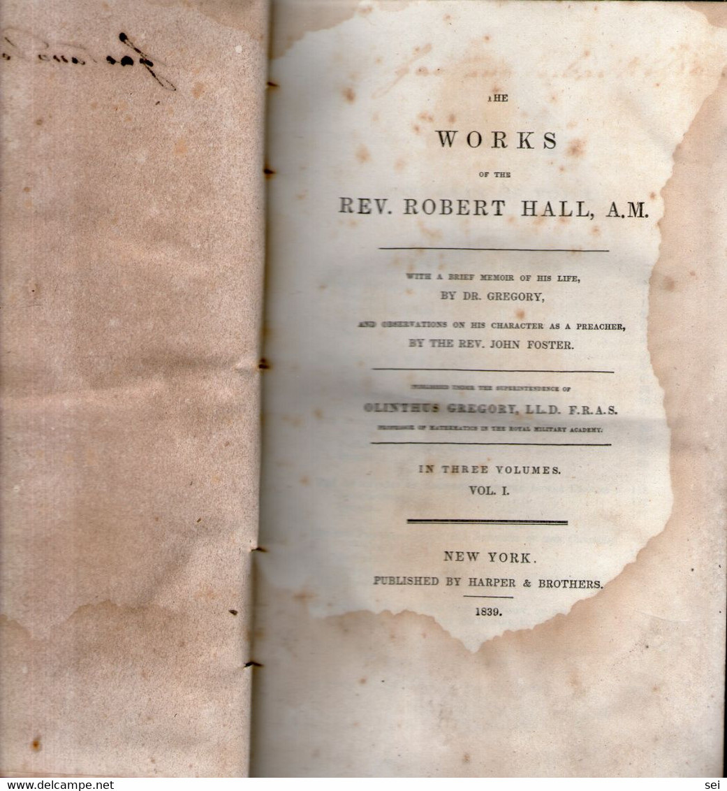 B 4539 -  Libro, Robert Hall - 1800-1849