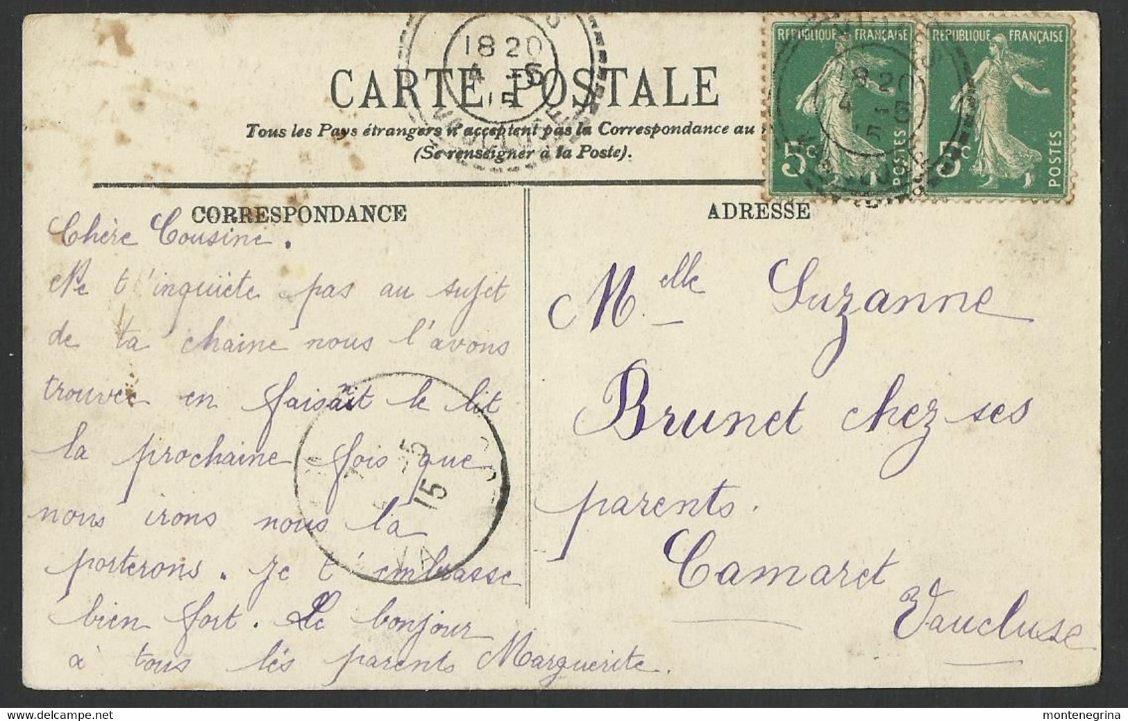 BERNAY - Un Coin De La Prairie 1915 - Vache - Cow - Old Postcard (see Sales Conditions) 05008 - Bernay