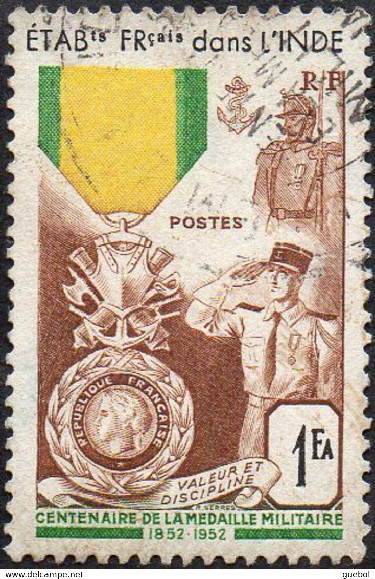 Détail De La Série. Médaille Militaire Obl. Inde N° 258 - 1952 Centenaire De La Médaille Militaire