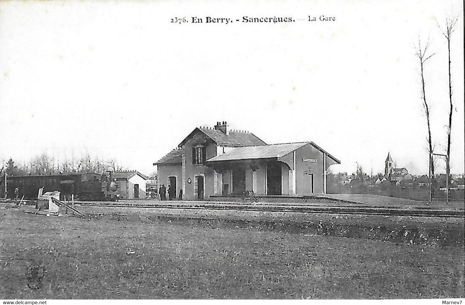 18 Cher - CPA - SANCERGUES - La Gare - En Berry - - Sancergues