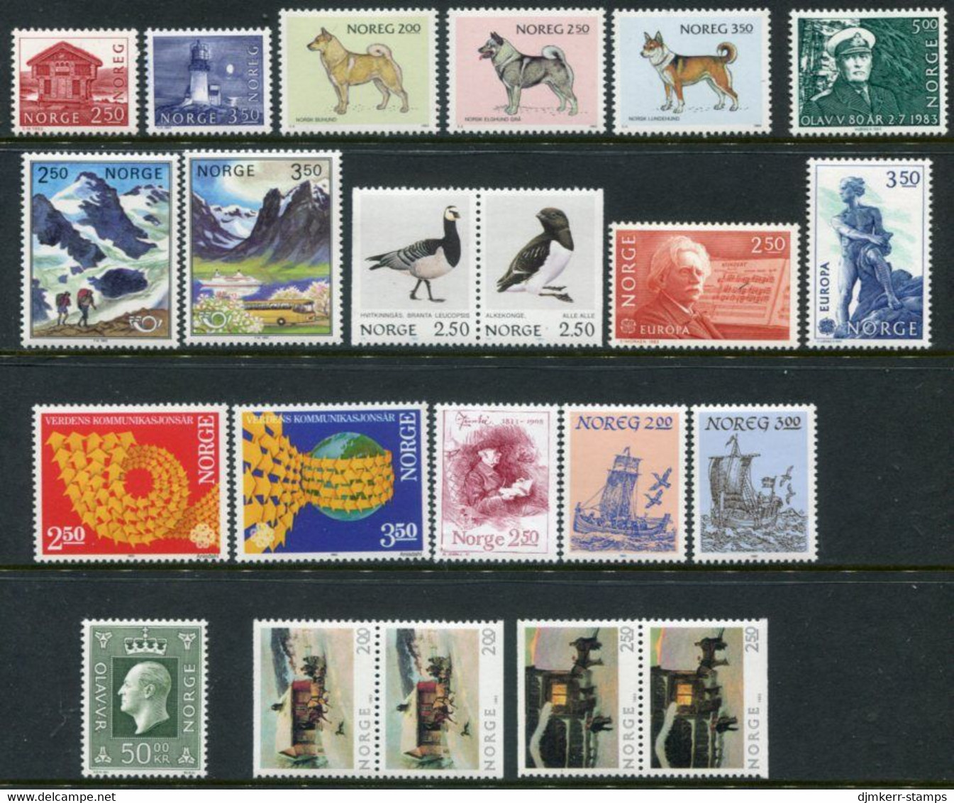 NORWAY 1983 Complete Year Issues MNH / **.  Michel 876-95 - Années Complètes