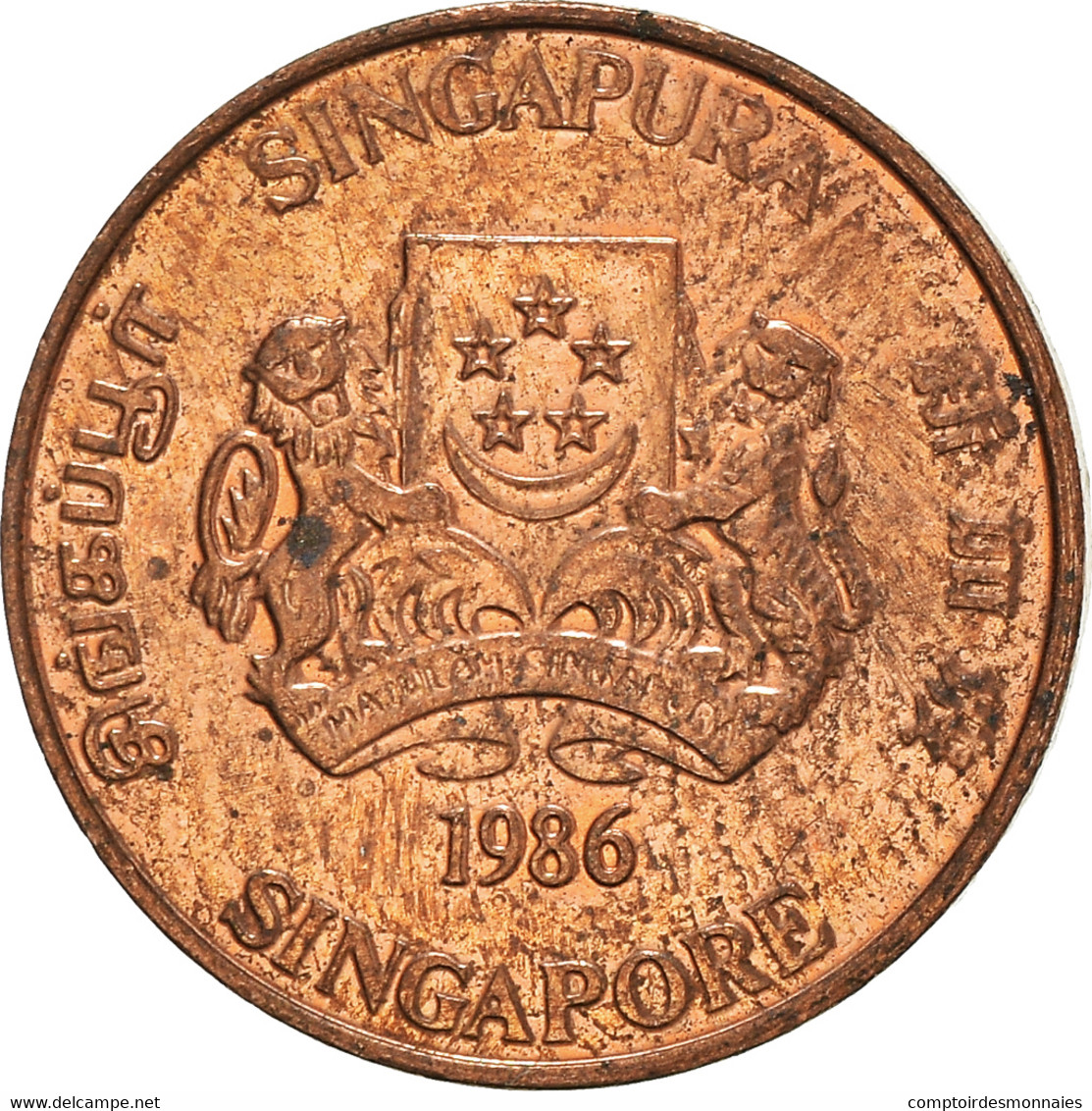 Monnaie, Singapour, Cent, 1986 - Singapour