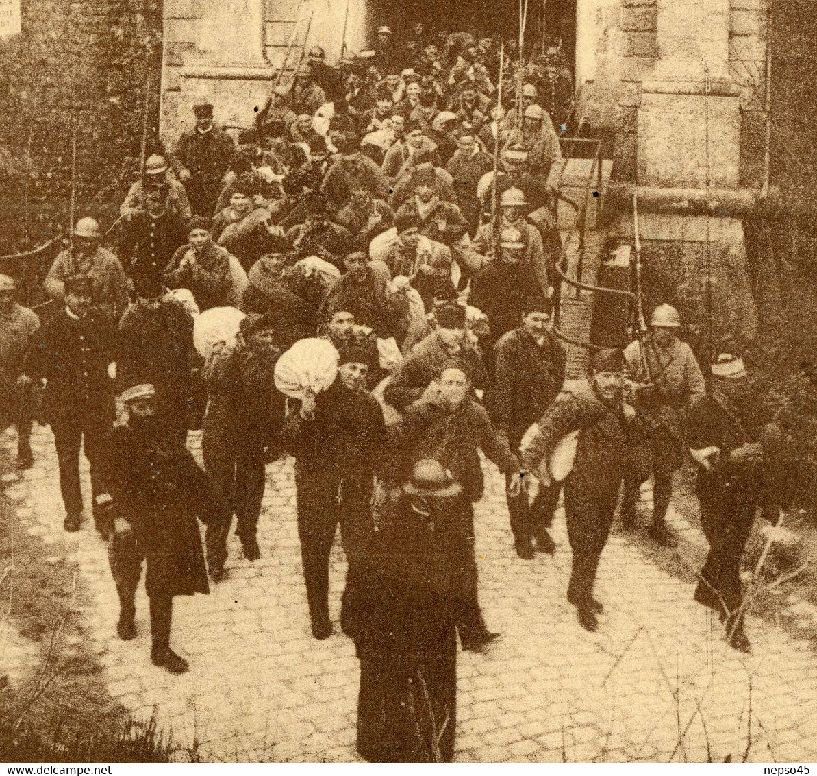 Convoi Forçats Sortant.Citadelle De Saint-Martin-de-Ré.affranchissement 1915.départ Vers Guyane Ou Nouvelle-Calédonie. - Prison