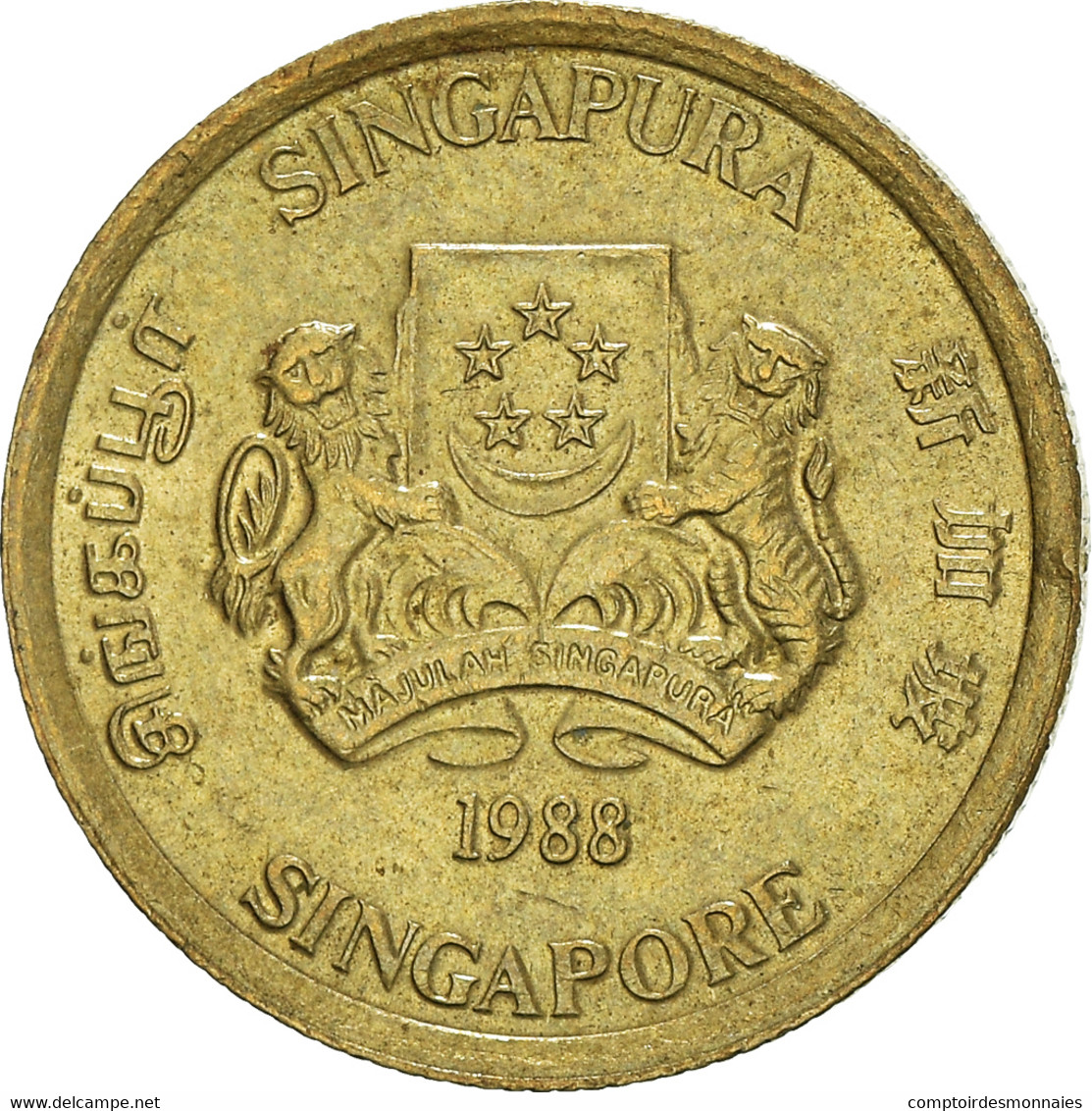 Monnaie, Singapour, 5 Cents, 1988 - Singapour