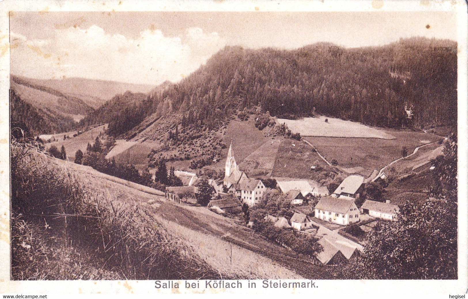 1931, Salla Bei Köflach, Ortsansicht, Weststeiermark - Maria Lankowitz