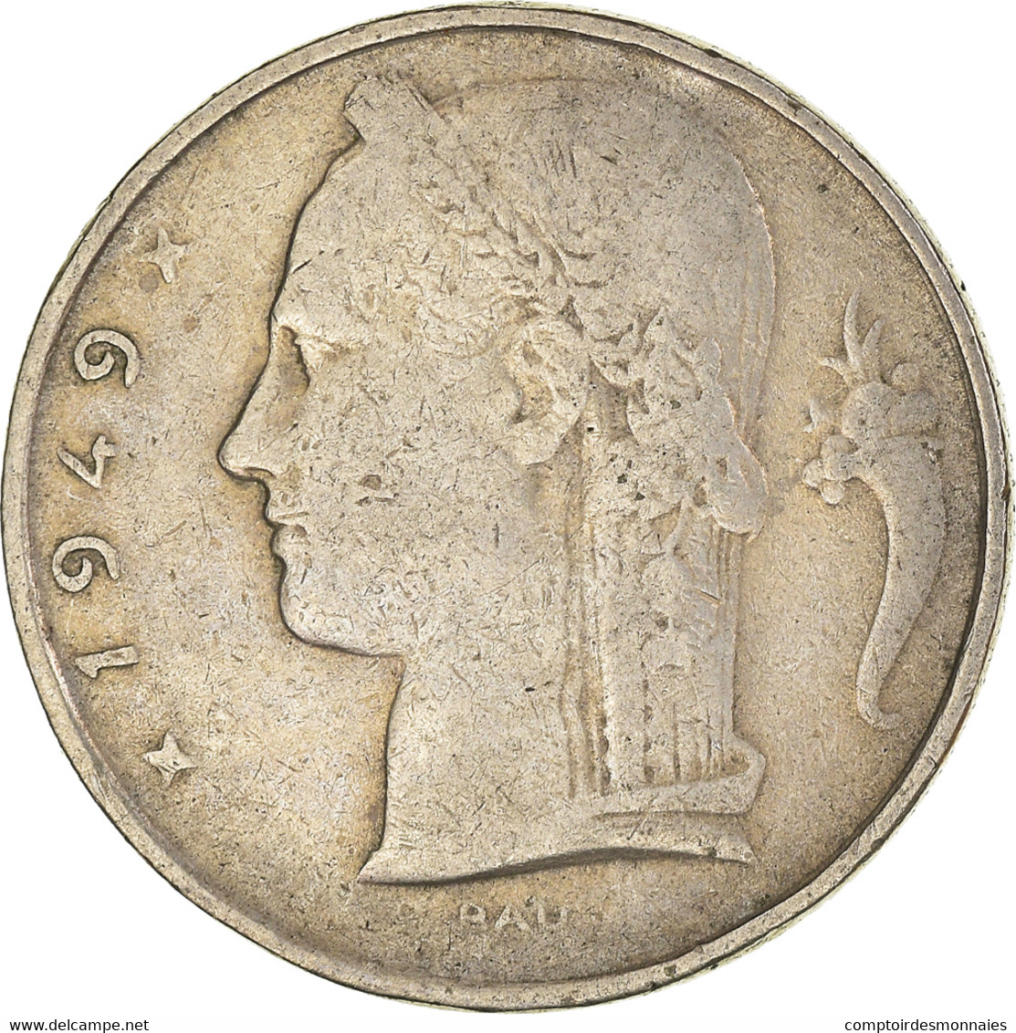 Monnaie, Belgique, 5 Francs, 5 Frank, 1949 - 5 Franc