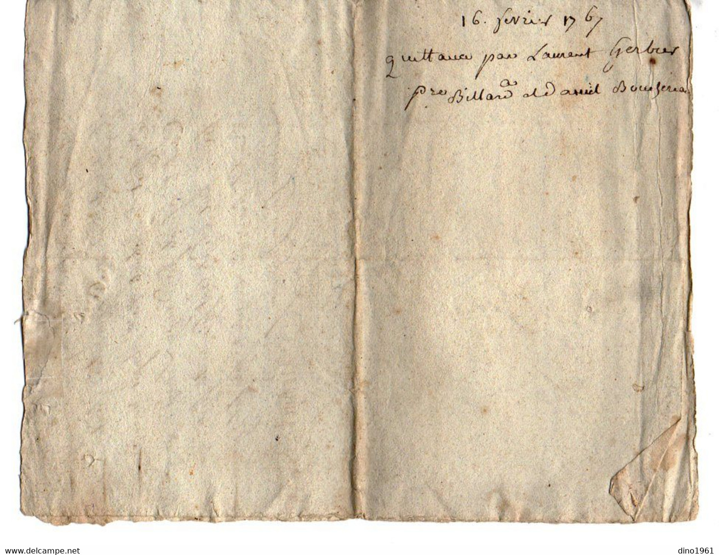 VP19.296 - LA ROCHELLE - Acte De 1769 - Quittance Par M. Laurent GERBIE à Pierre BILLARD Farinier à LANDES - Seals Of Generality