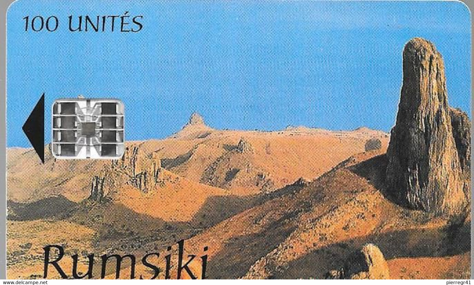 CARTE PUCE-CAMEROUN-SC7-100U-INTELCAM-RUMSIKI DESERT-V°DN° Blanc-C880028638/-Utilisé -TBE-RARE - Kameroen