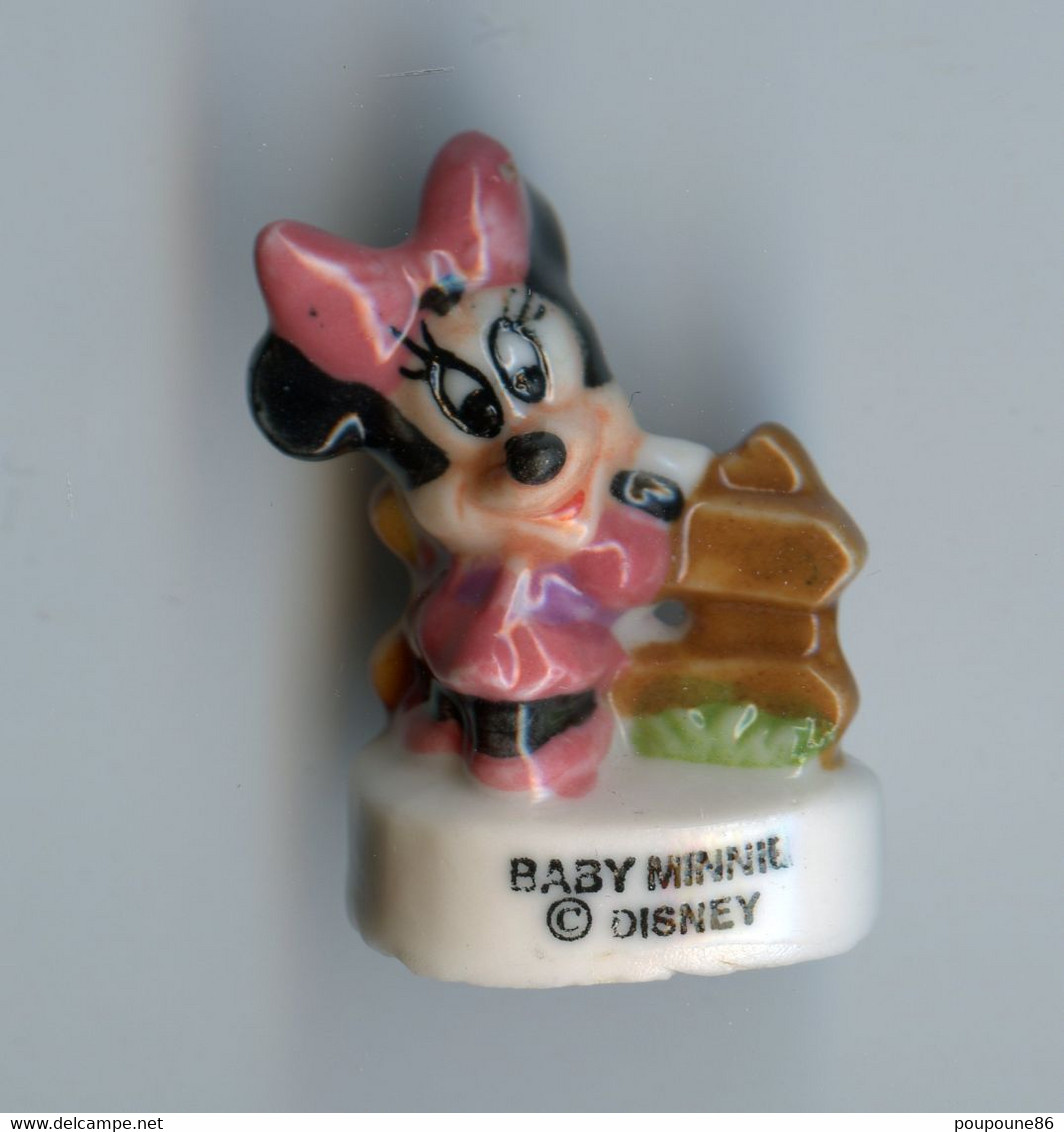 FEVE  - FEVES - "DISNEY" - BABY MINNIE - NOEUD ROSE - BRILLANTE - Disney