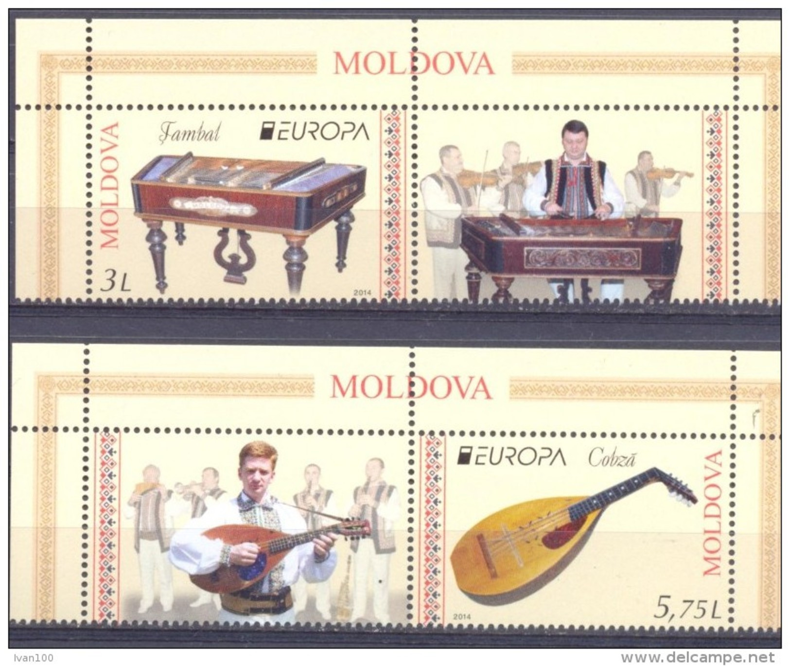 2014. Moldova, Europa 2014,  Set With Labels, Mint/** - 2014