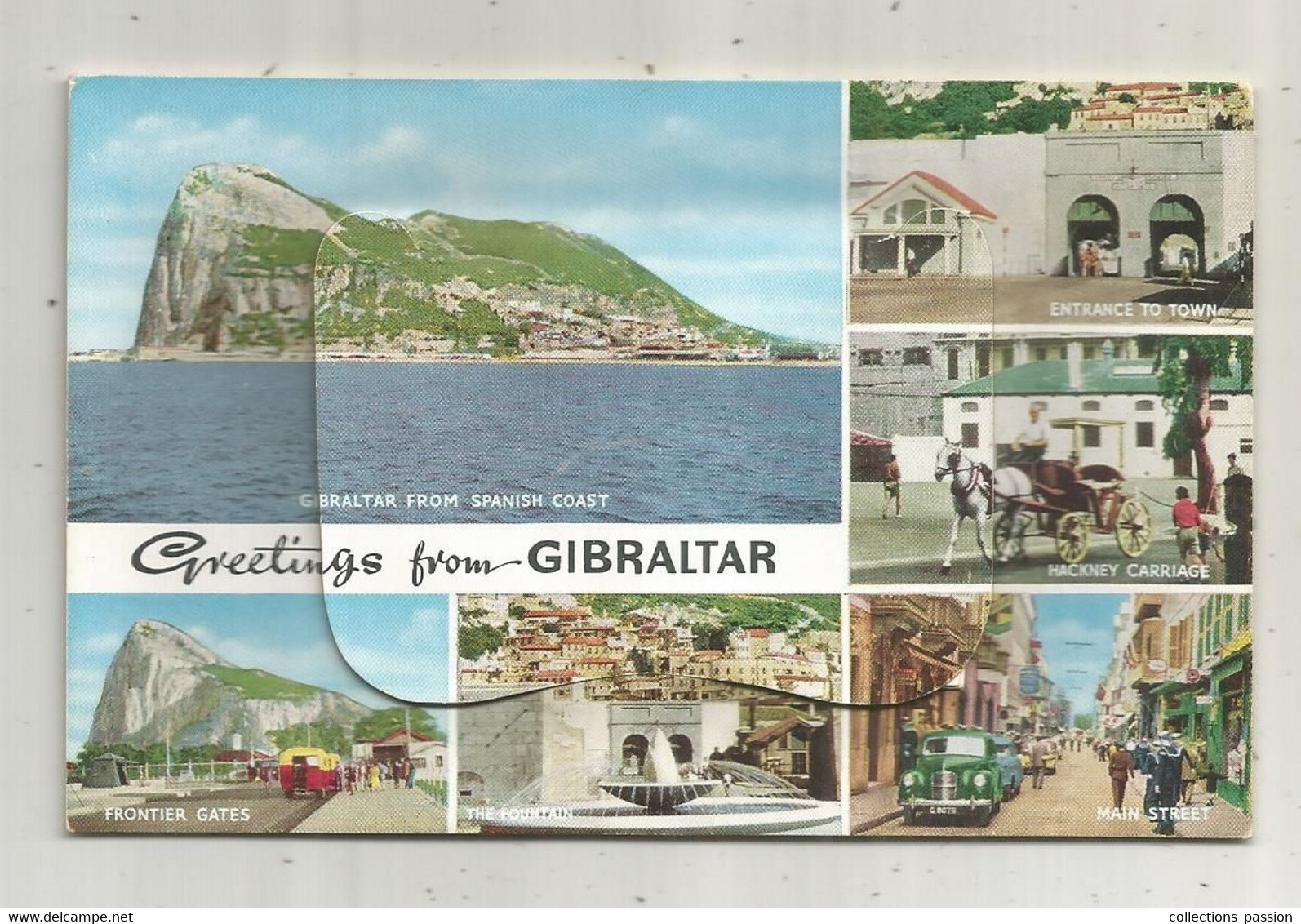 Cp , Carte à Système , 10 Photographies ,2 Scans , GREETINGS FROM GIBRALTAR , Vierge , Ed. Valenrock - Gibraltar