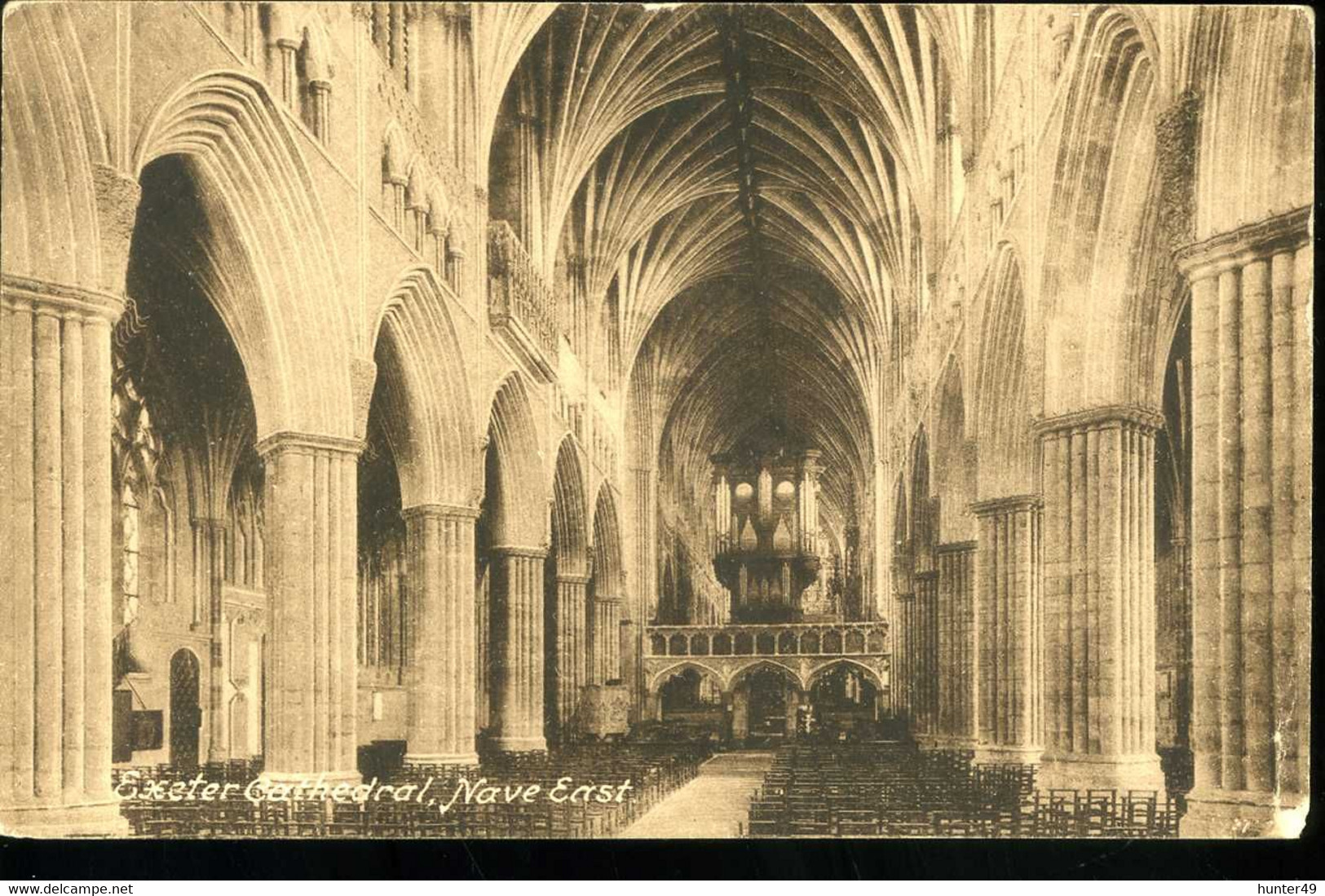 Exeter Cathedral Nave East Frith's 1924 - Exeter