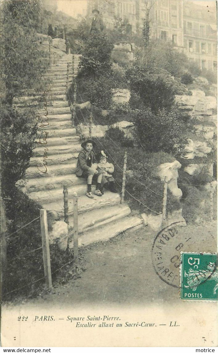 PARIS - Square Saint Pierre, Escalier Allant Au Sacré Cœur. - Arrondissement: 18