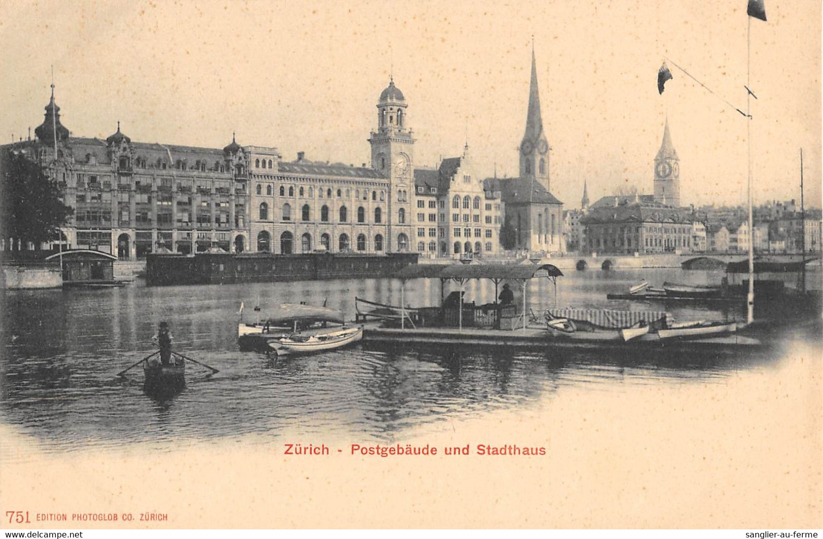 CPA SUISSE ZURICHPOSTGEBAUDE UND STADTHAUS - Zürich