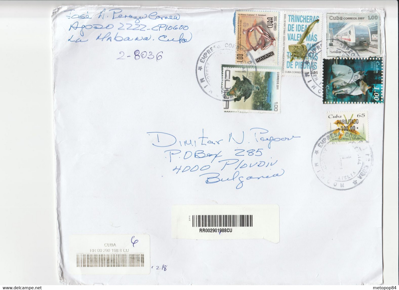 Cuba 2021 Registered Letter - Used Stamps