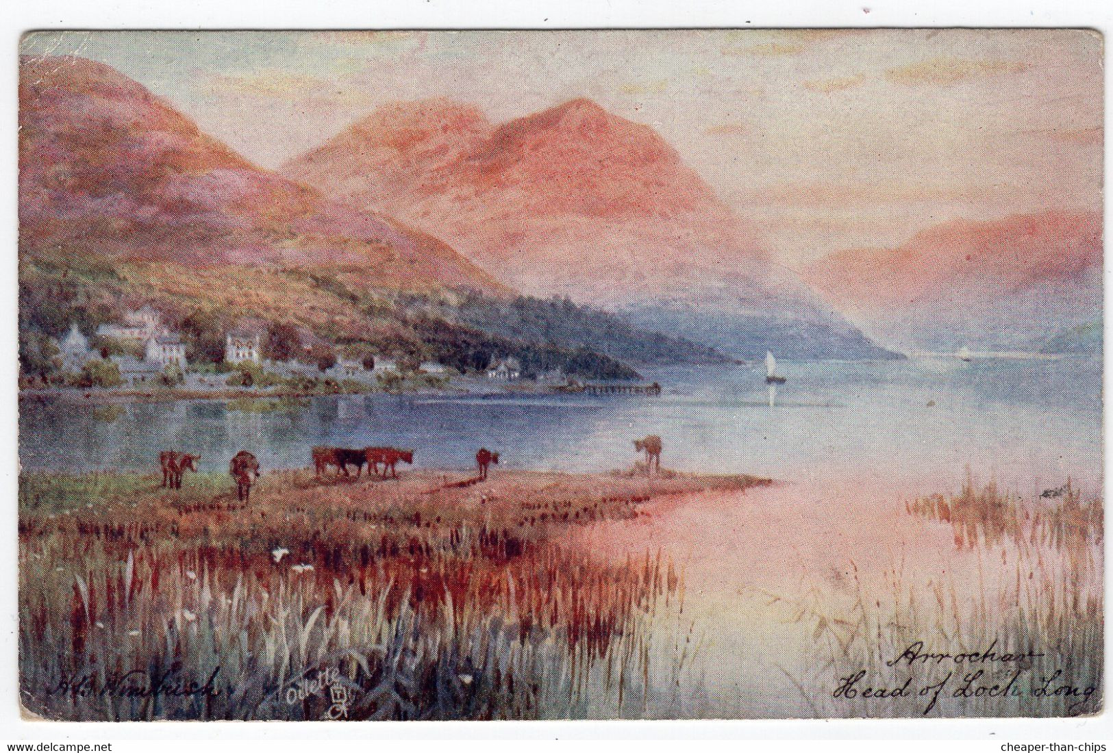 ARROCHAR, Head Of Loch Long - H.B. Wimbush - Tuck Oilette 7540 - Dunbartonshire