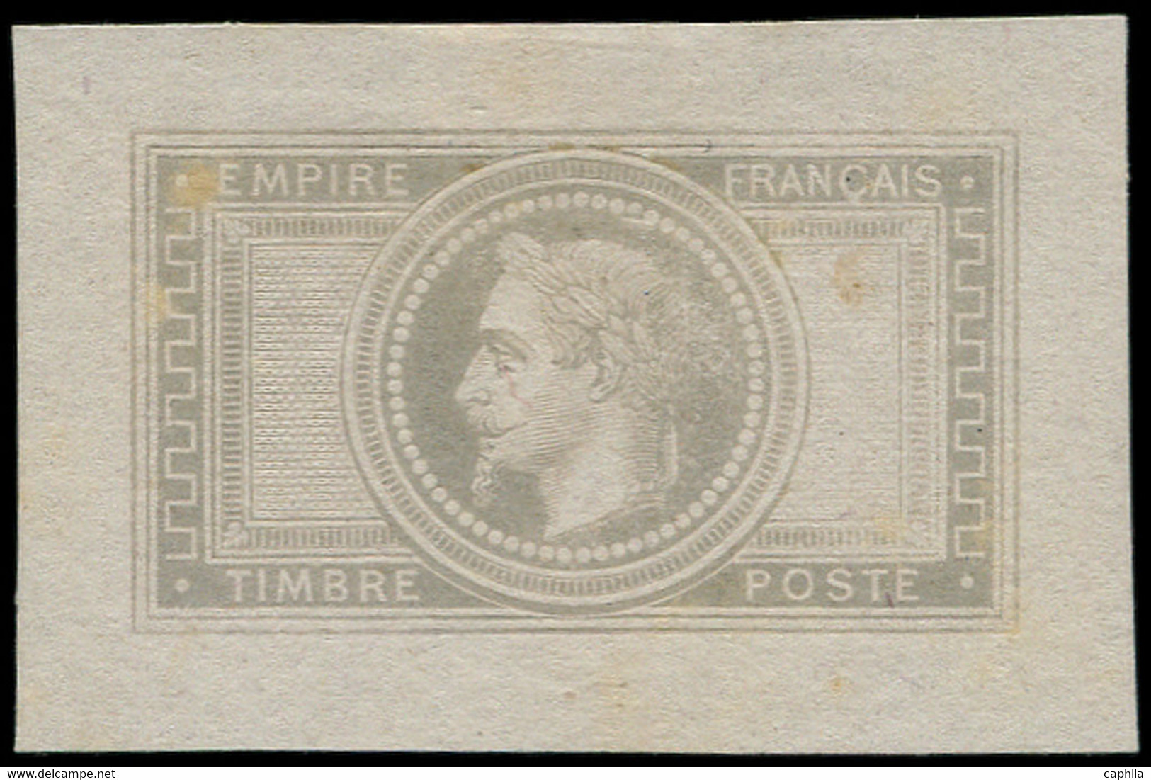 ESS FRANCE - Poste - 33, épreuve Sans Valeur En Gris-noir Sur Chine: 5f. Napoléon - 1863-1870 Napoleon III With Laurels