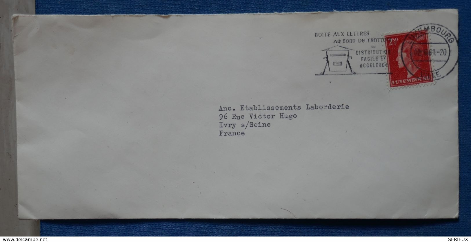 AS3 LUXEMBOURG   BELLE LETTRE  1961    POUR VRY +AFFR. INTERESSANT - - Covers & Documents