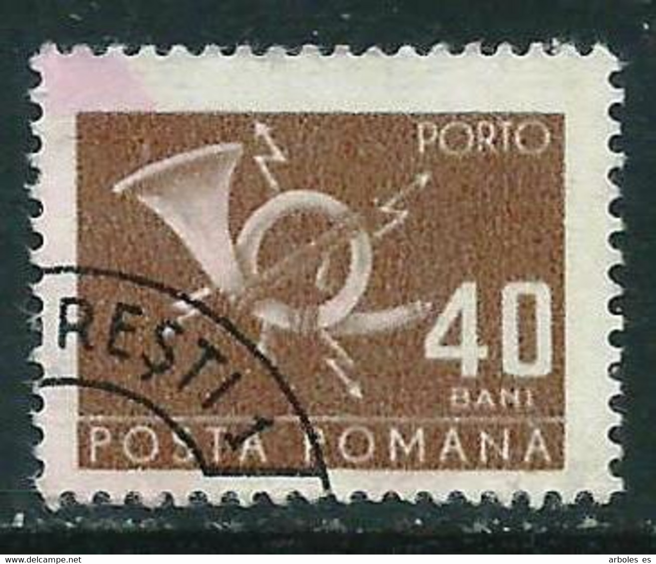 RUMANIA - EMISION EN PAREJAS - AÑO 1967 - Nº  CATALOGO  YVERT 0131B TAXAS - USADO - Fiscales