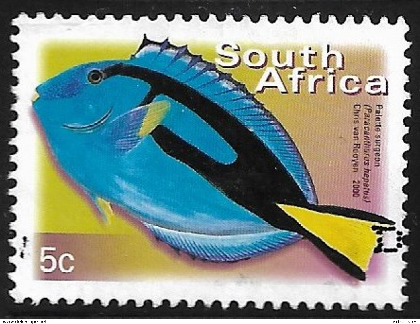 SUDAFRICA - PECES - AÑO 2000 - Nº  CATALOGO  YVERT 1127C - USADO - Used Stamps