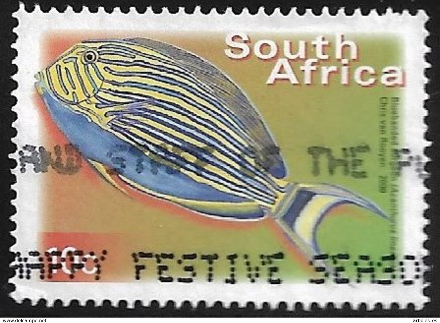 SUDAFRICA - PECES - AÑO 2000 - Nº  CATALOGO  YVERT 1127D - USADO - Oblitérés