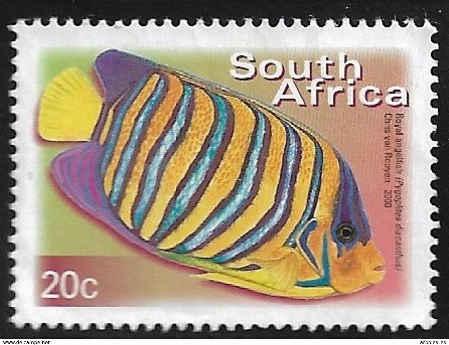 SUDAFRICA - PECES - AÑO 2000 - Nº  CATALOGO  YVERT 1127E - USADO - Oblitérés