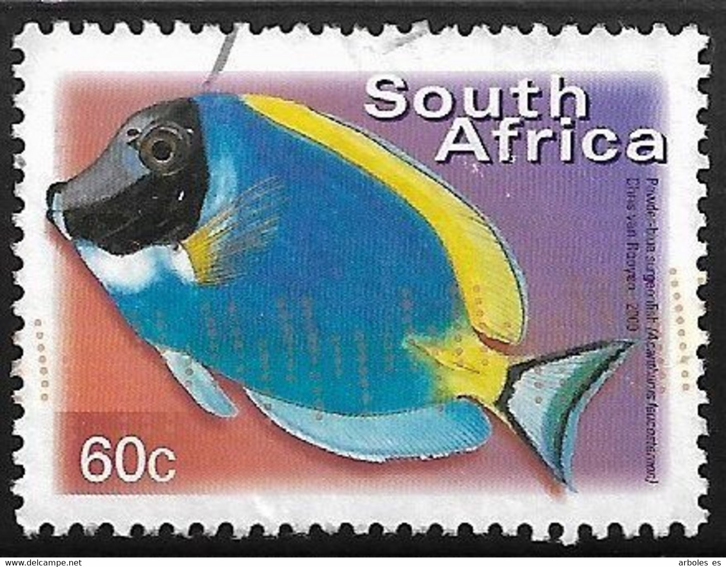 SUDAFRICA - PECES - AÑO 2000 - Nº  CATALOGO  YVERT 1127J - USADO - Used Stamps