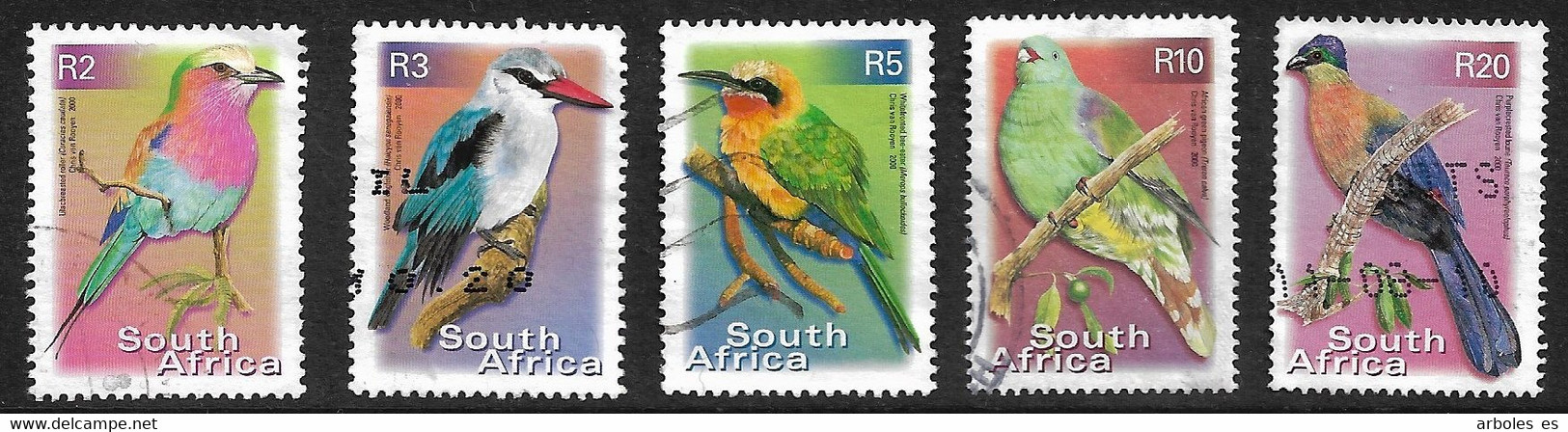 SUDAFRICA - PAJAROS - AÑO 2000 - Nº  CATALOGO  YVERT 1127V-27Z - USADO - Used Stamps