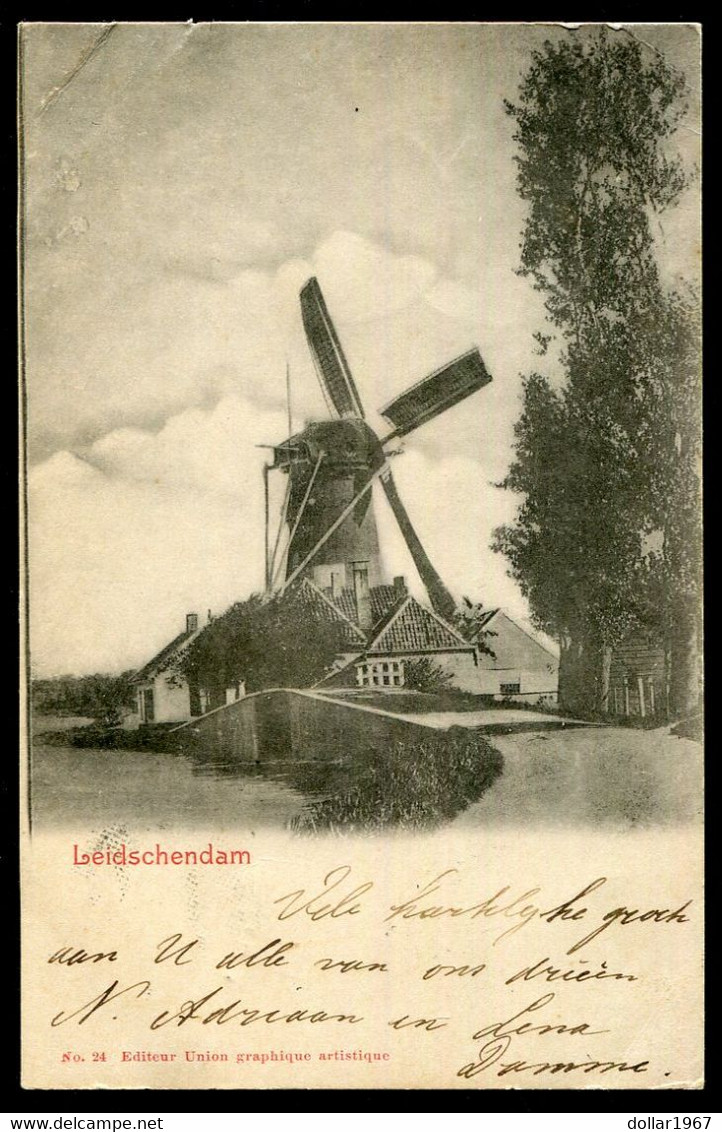 Leidschendam Houtzaagmolen De Salamander ,De Wiek 19  -. ( 20-6-1905 ) ,used  ,2 Scans For Condition. (Originalscan !! ) - Leidschendam