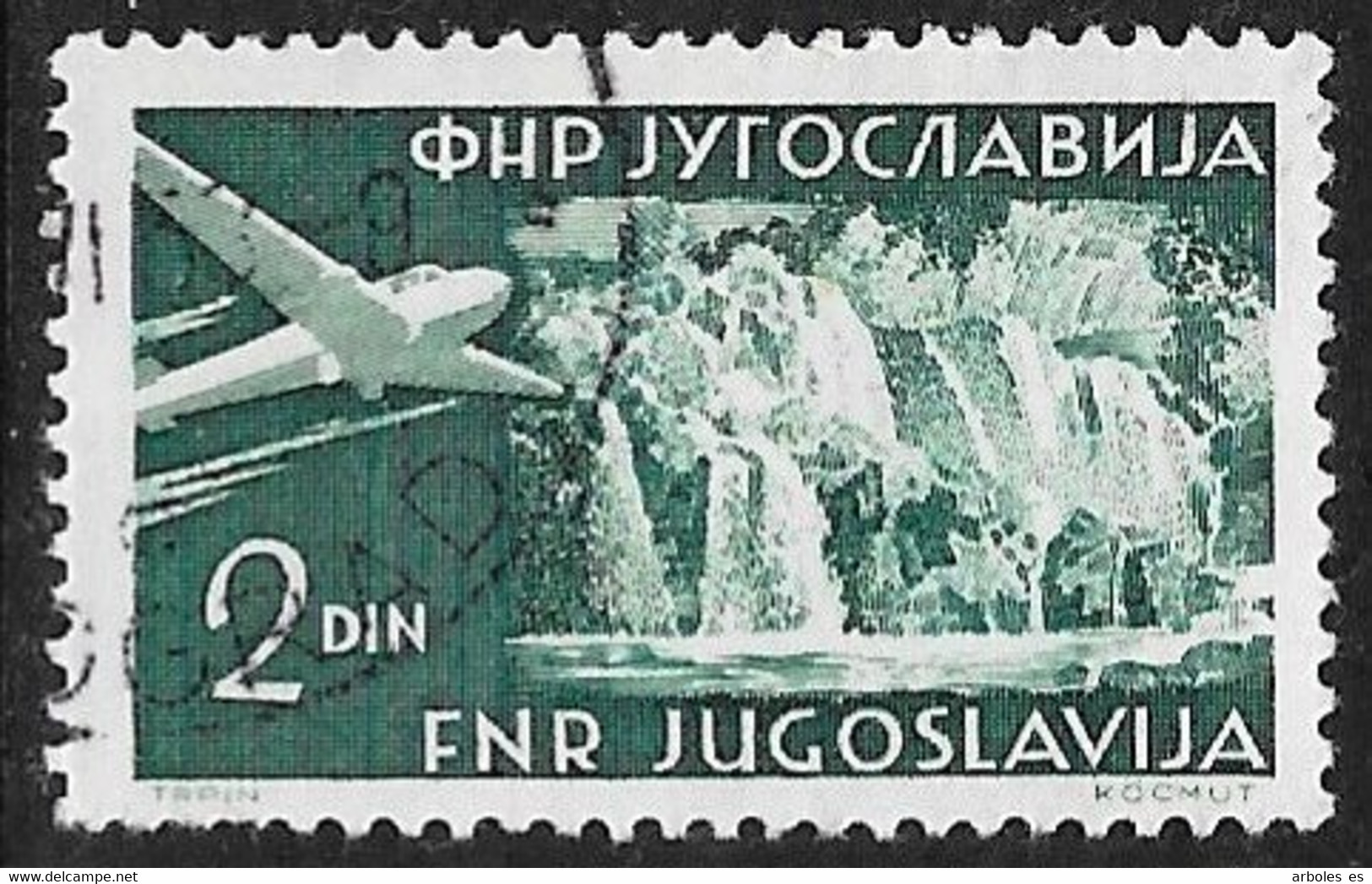 YUGOSLAVIA - VISTAS DIVERSAS - AÑO 1953 - Nº  CATALOGO  YVERT 0033  AEREO - USADO - Airmail