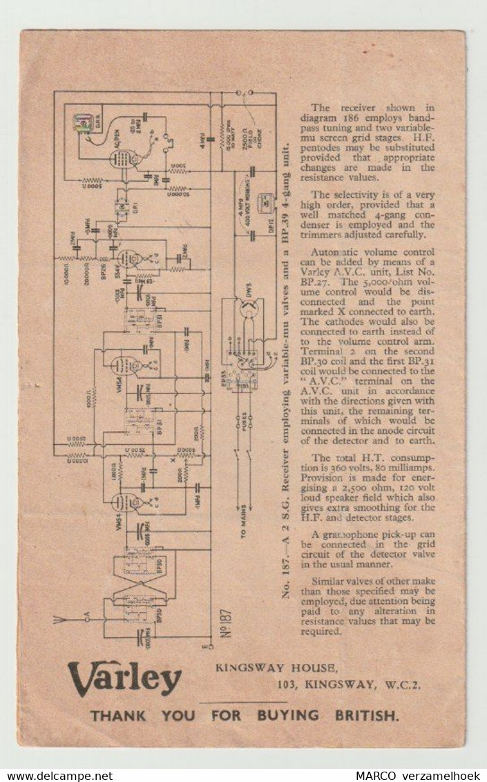 Brochure-leaflet Nicore Coils VARLEY Kingsway (GB) - Literatuur & Schema's