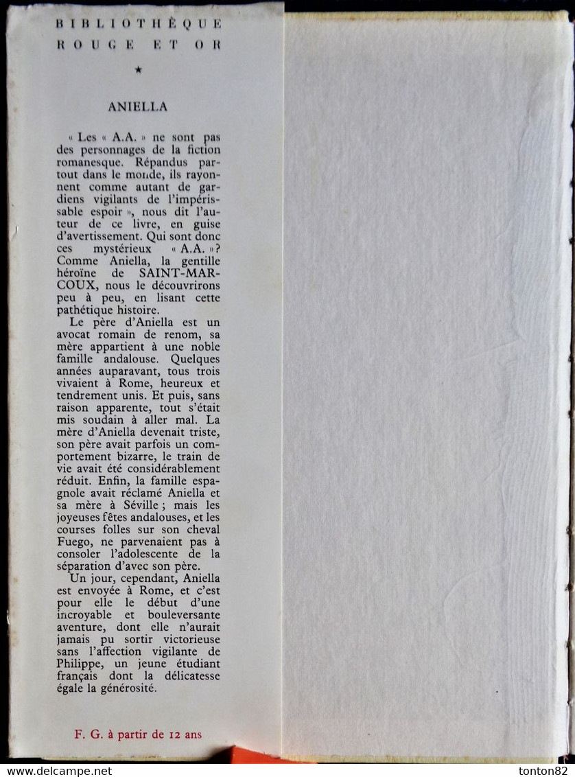 Saint-Marcoux - Aniéla - Bibliothèque Rouge Et Or - N° 633 - ( 1962 ) . - Bibliothèque Rouge Et Or