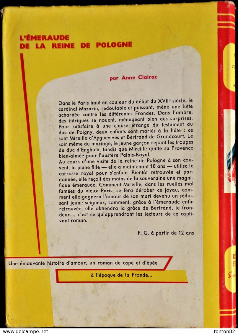 Anne Clairac - La Robe D'Émeraude - Bibliothèque Rouge Et Or N° 637 - ( 1963 ) . - Bibliotheque Rouge Et Or