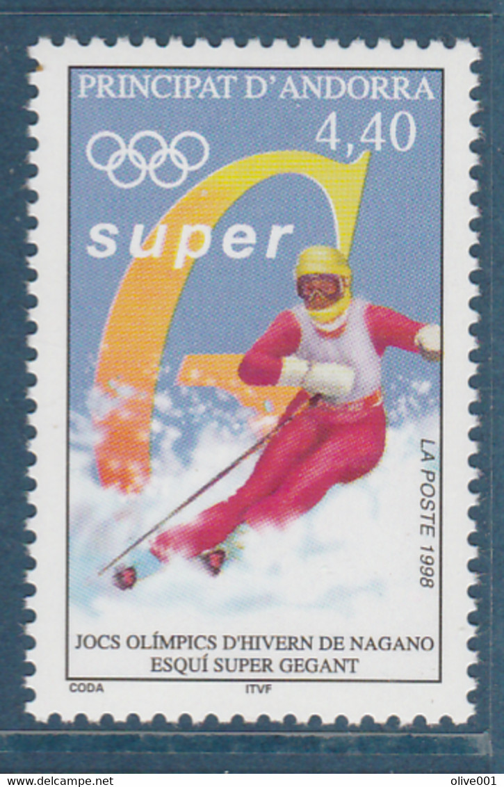 Andorre Française - Tp De 1998 - Jeux Olympiques D'hiver De Nagano - MI N° 519 MNH ** - Winter 1998: Nagano