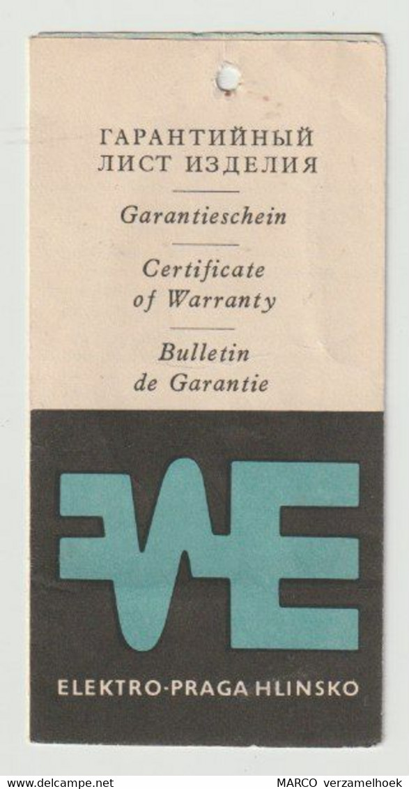 Brochure-leaflet MOTOKOV Elektro Praga Hlinsko (CS) - Literatur & Schaltpläne