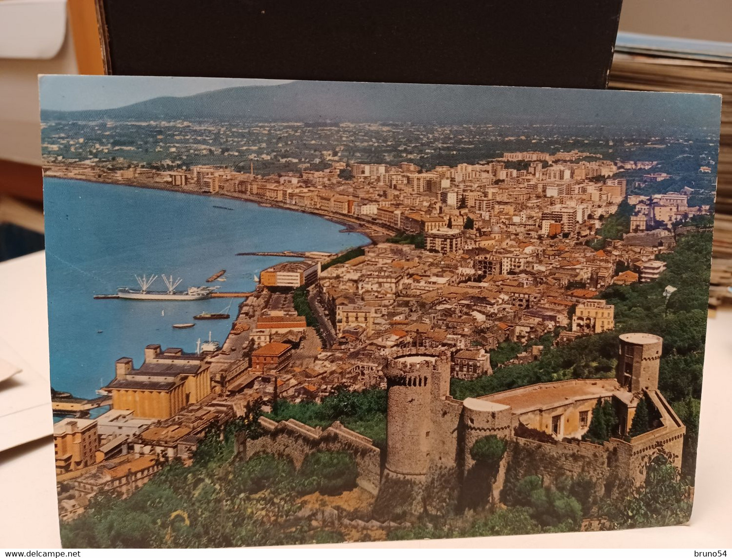 2 Cartoline Castellammare Di Stabia Prov Napoli ,corso Italiae Vesuvio,panorama E Castello Angioino Anni 70 - Castellammare Di Stabia