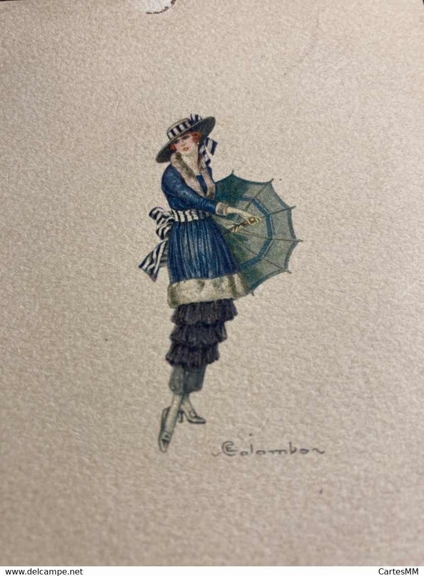 Colombo Illustrateur Dame Au Chapeau Années 1910-20 - Colombo, E.