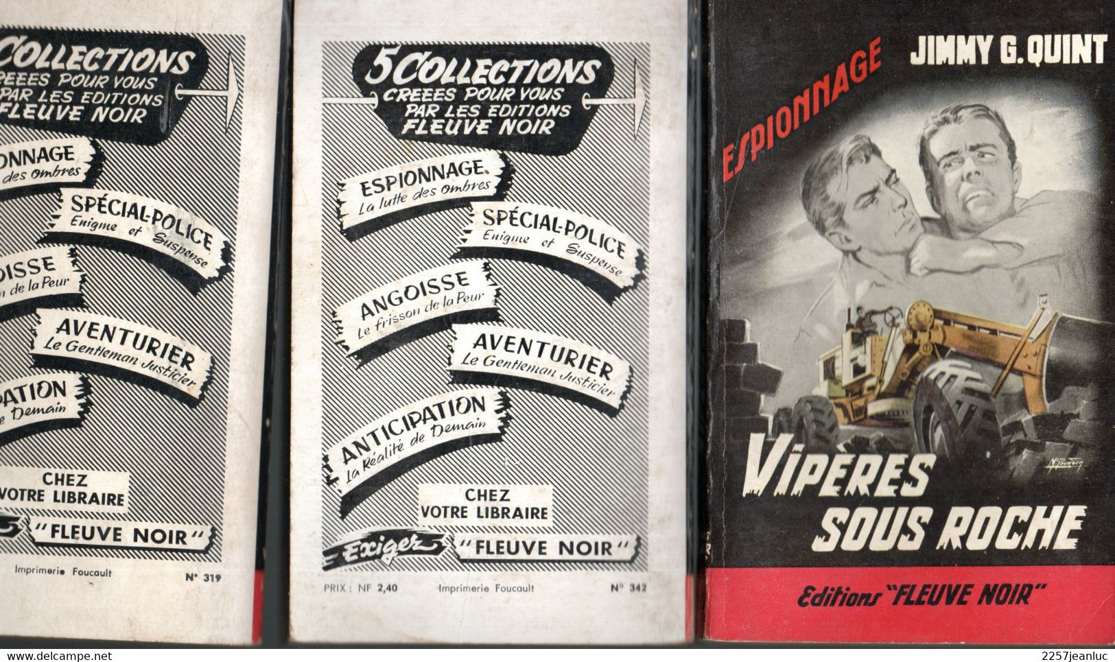 Lot 3 Collection Espionnage De 1962 * Les Provocateurs Mr Suzuki Prend Des Risque& Vipères Sous Roches N: 310.319 & 342 - Fleuve Noir