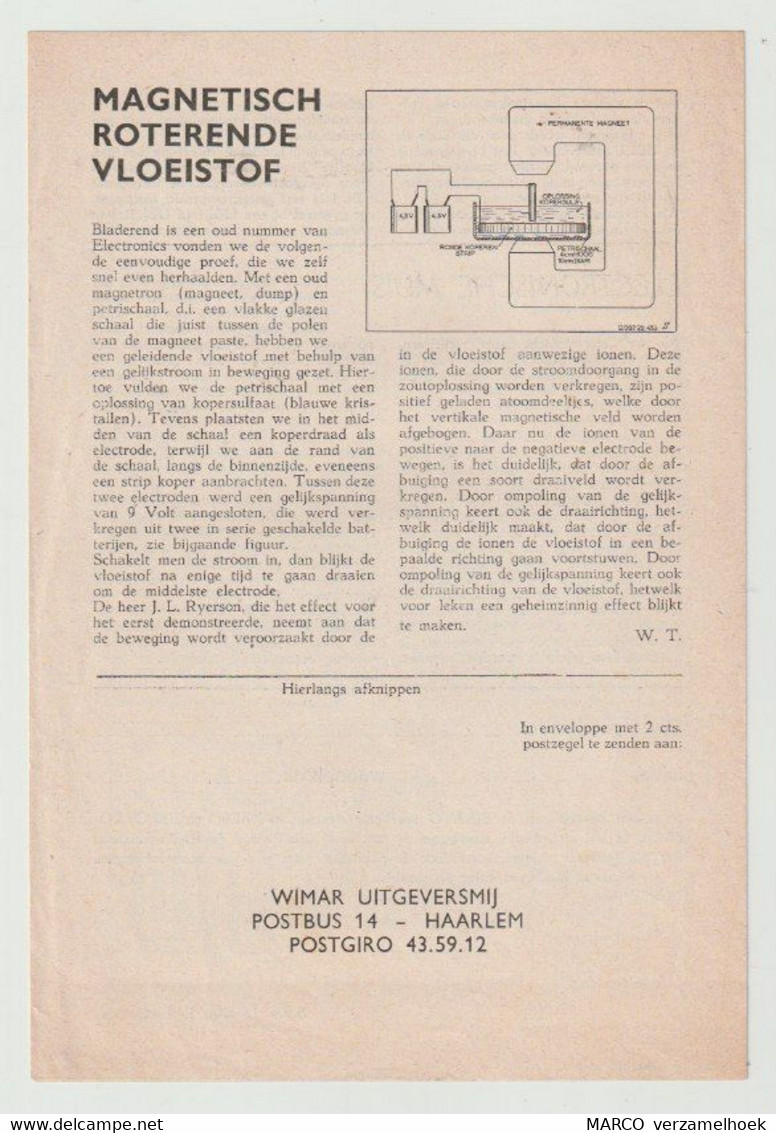 Brochure-leaflet Maandblad Voor Radio-amateur Firato RAI Amsterdam (NL) 1953 - Literatur & Schaltpläne
