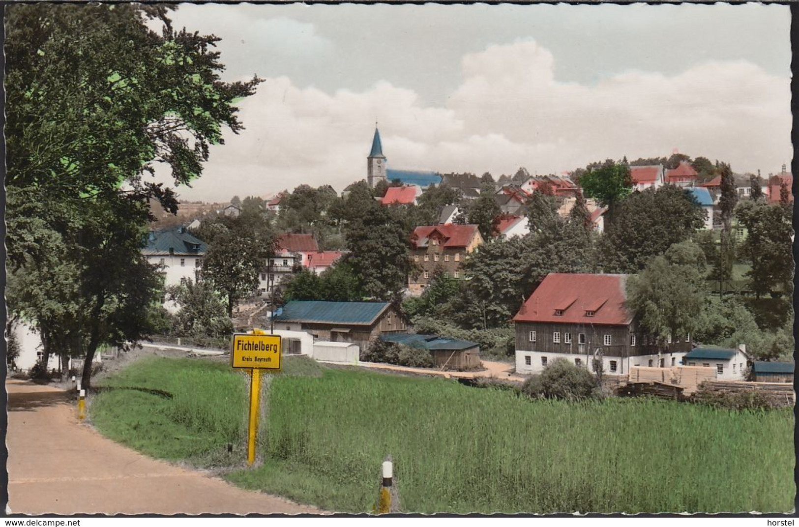 D-95686 Fichtelberg - Straßenansicht - Ortseingangsschild - Marktredwitz