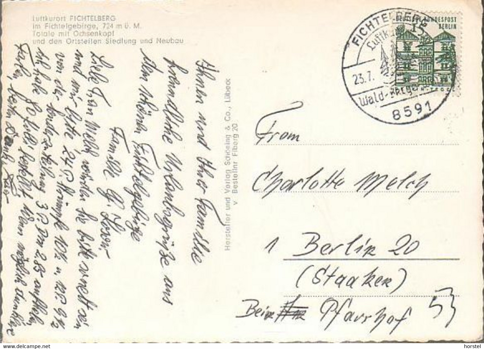 D-95686 Fichtelberg Mit Ochsenkopf - Ortsteile Siedlung Und Neubau - Sendeturm (60er Jahre) - Nice Stamp - Marktredwitz