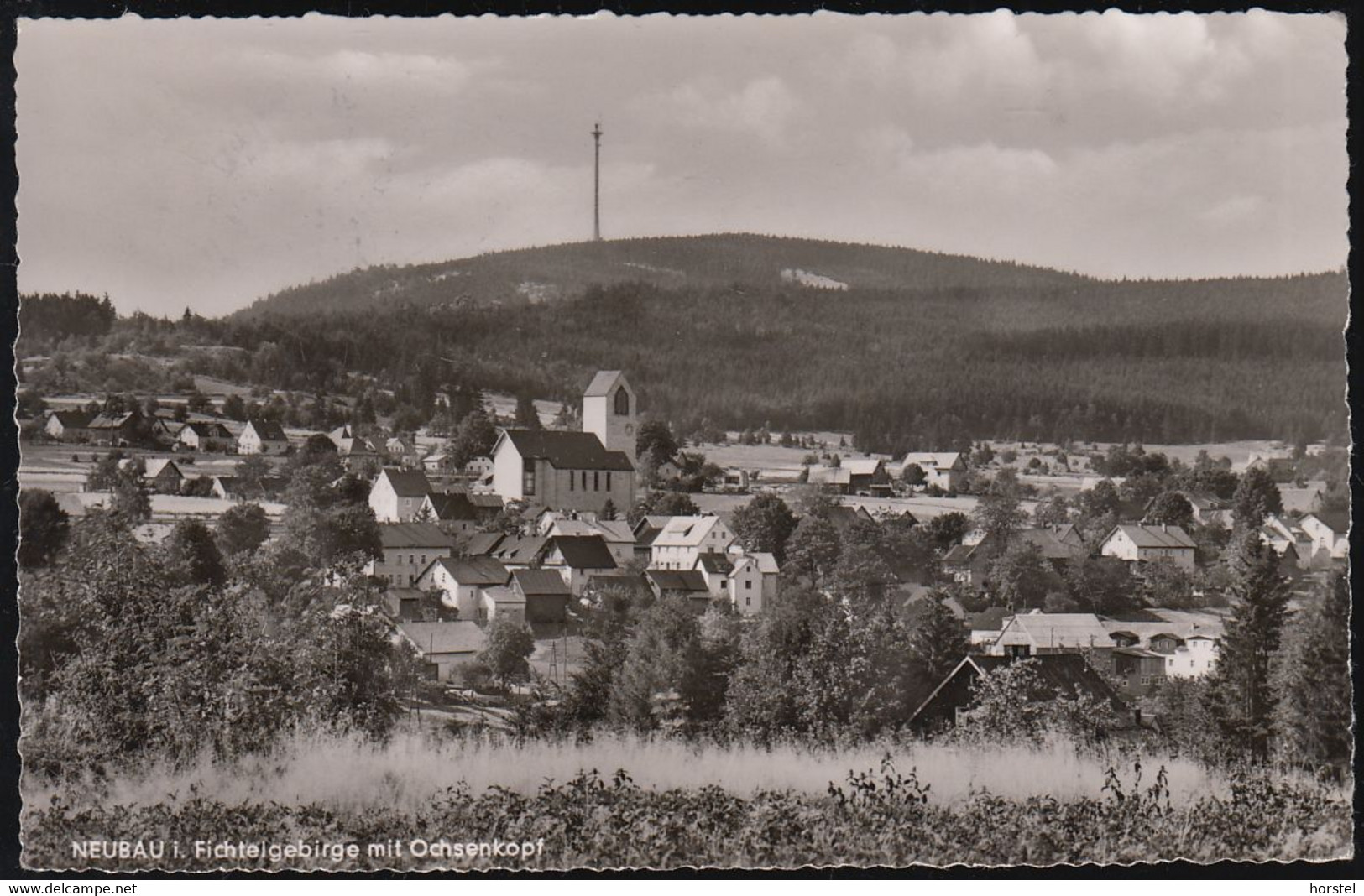 D-95686 Fichtelberg - Neubau - Alte Ortsansicht Mit Kirche Und Sendeturm (60er Jahre) - Nice Stamp - Marktredwitz