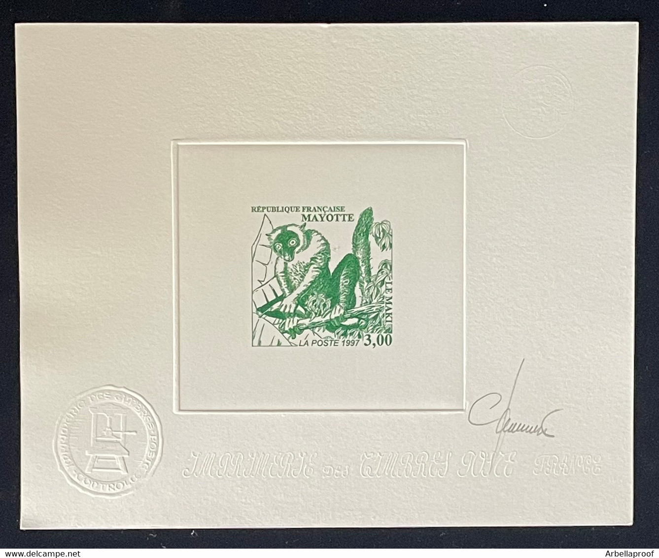 MAYOTTE 1997 ARTIST PROOF  "LEMURIAN" - Mayotte