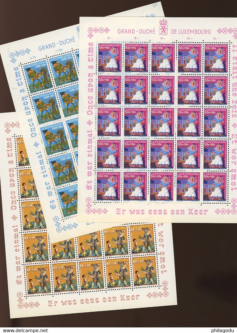 1966. Caritas 6 Val Fairy Tales   Yv 691-696  ** Feuillets Complète Avec Bords. Cote 75,-€ - Ganze Bögen